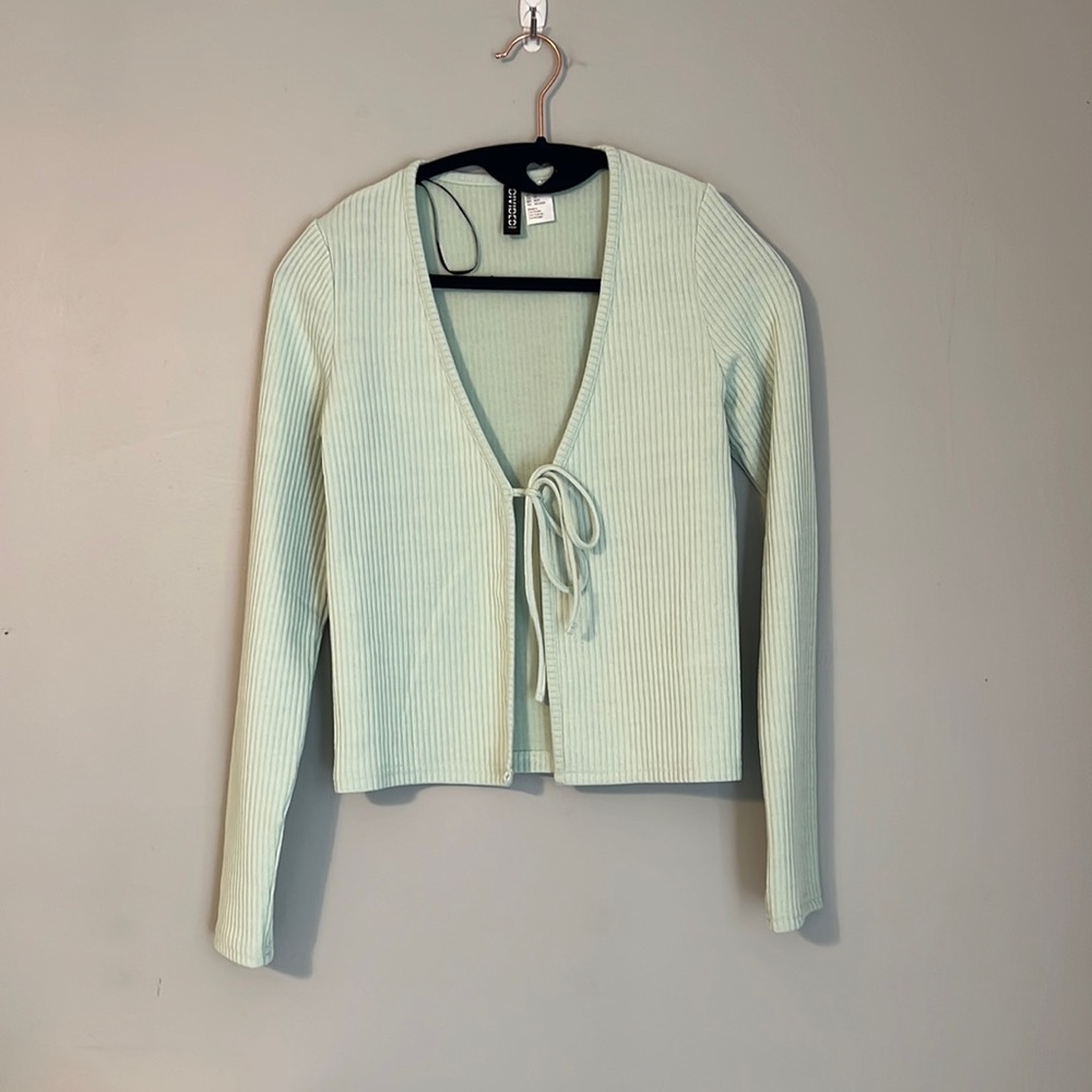 Mint tie up top.